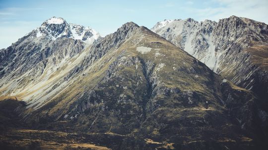 snow capped mountans